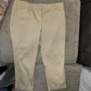 Lands' End Khaki Mid Rise Pants